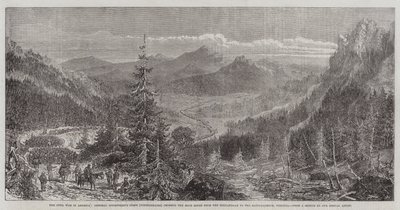 La guerre civile en Amérique, le corps du général Longstreet (Confédérés) traversant le Blue Ridge de la Shenandoah au Rappahannock, Virginie - English School