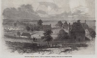 La guerre civile en Amérique, vue de Yorktown, Virginie, depuis la vieille maison Nelson - English School
