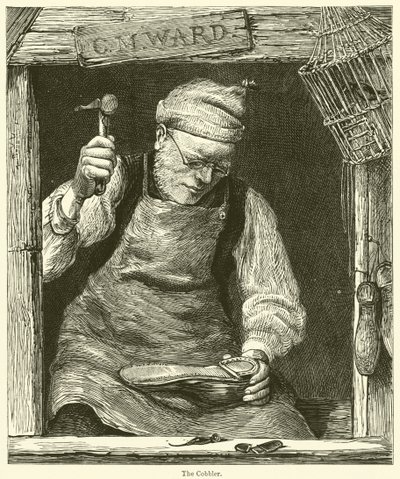 Le Cordonnier (gravure) - English School