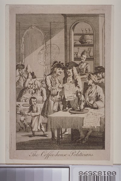 Les politiciens du café, 1772 - English School
