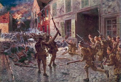 Les Coldstream Guards à Landrecies, août 1914 - English School