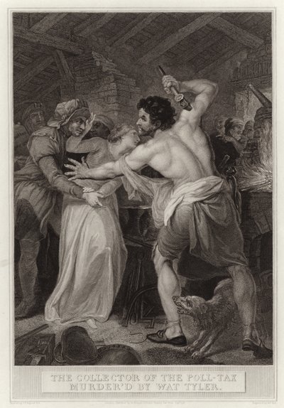 Le collecteur de la poll-tax assassiné par Wat Tyler - English School