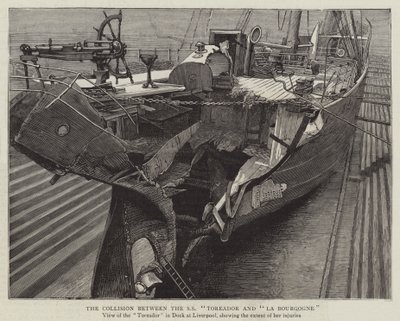 La collision entre le SS "Toreador" et "La Bourgogne" - English School