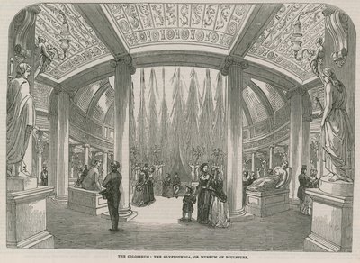 Le Colisée - La Glyptothèque, ou musée de la sculpture (gravure) - English School