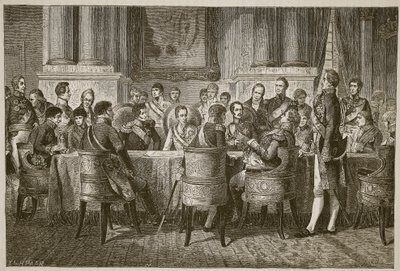 Le Congrès de Vienne (illustration de Cassells Illustrated History of England) - English School