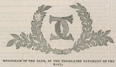 La Conservative Clubhouse : Monogramme du club dans le pavement en mosaïque du hall - English School