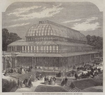 La serre dans les jardins de la Royal Horticultural Society, South Kensington (gravure) - English School