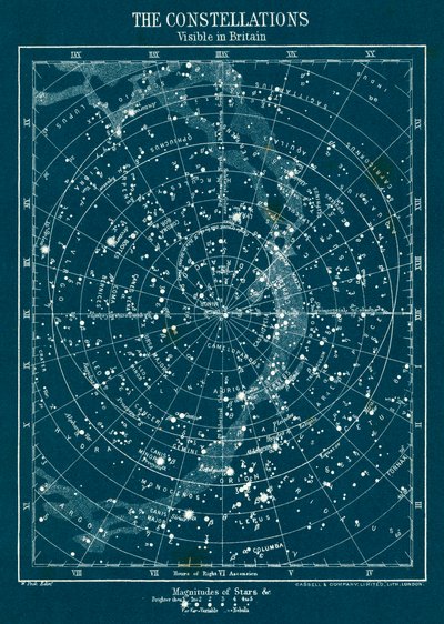 Les Constellations (lithographie couleur) - English School