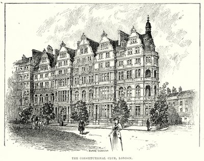 The Constitutional Club, Londres (gravure) - English School