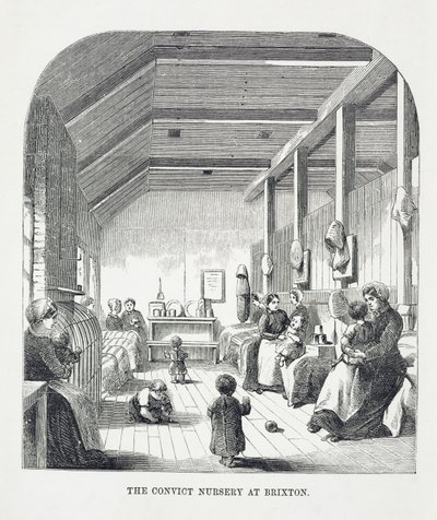 La crèche des condamnés à Brixton, extrait de The Criminal Prisons of London and Scenes of Prison Life par Henry Mayhew et John Binny, 1862 - English School