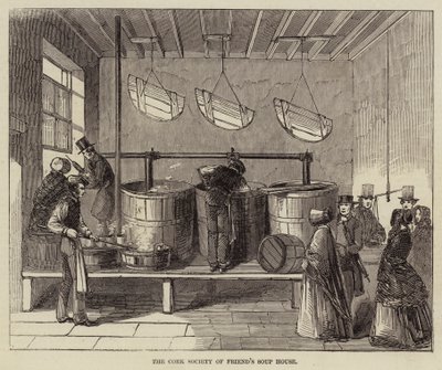 La maison de soupe de la société des amis de Cork (gravure) - English School