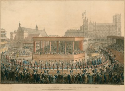 La procession du couronnement de Sa Majesté le roi George IV, le 19 juillet 1821 - English School