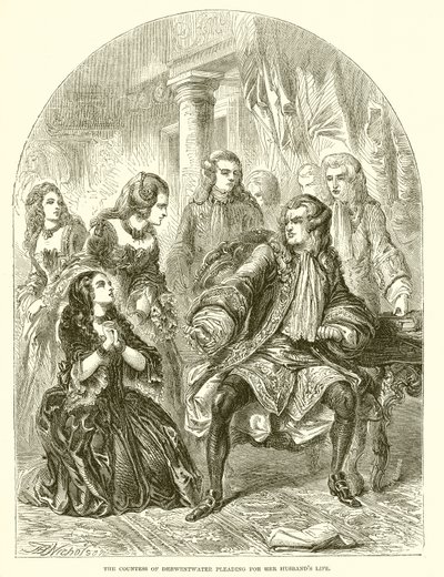 La comtesse de Derwentwater plaidant pour la vie de son mari - English School