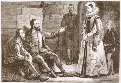 La comtesse de Reux visitant De Bray et La Grange en prison, illustration de L