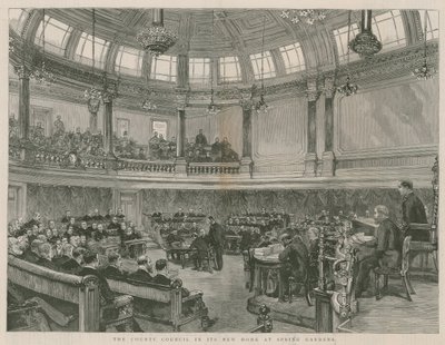 Le conseil du comté dans sa nouvelle maison à Spring Gardens, Londres - English School