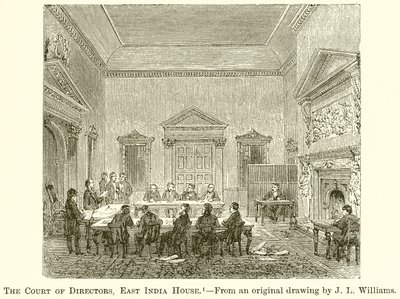 Le tribunal des directeurs, East India House - English School