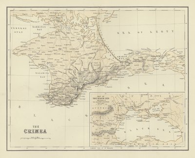 La Crimée ; Carte de la mer Noire - English School