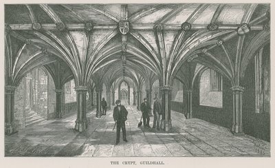 La crypte, Guildhall, Londres - English School