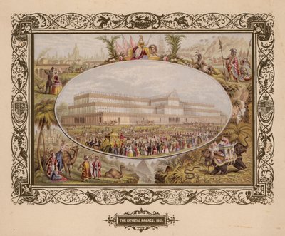 Le Crystal Palace, 1851, La Grande Exposition, Hyde Park, Londres - English School