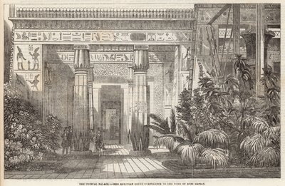 Le Crystal Palace : La cour égyptienne, entrée du tombeau de Beni Hassan - English School