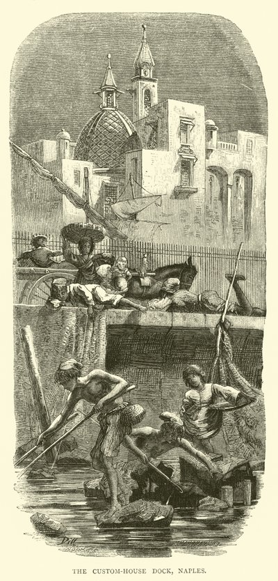 Le quai de la douane, Naples - English School