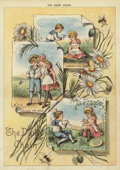 La chaîne de marguerites (chromolithographie) - English School