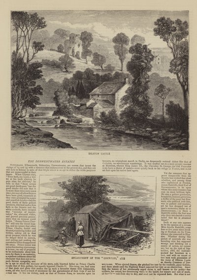 Les domaines de Derwentwater (gravure) - English School