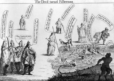 Le Diable devenu Pêcheur, vers 1757 - English School