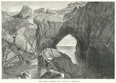 La poêle du diable Côte de Cornouailles (gravure) - English School