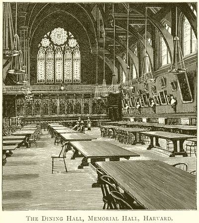 La salle à manger, Memorial Hall, Harvard - English School