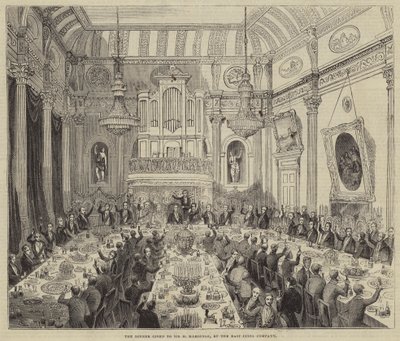 Le dîner donné à Sir H Hardinge, par la Compagnie des Indes orientales - English School