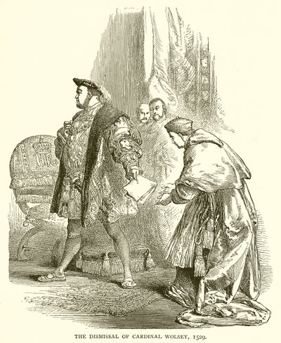Le renvoi du cardinal Wolsey, 1529 - English School