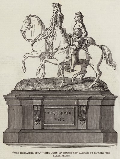 "La Coupe de Doncaster", le roi Jean de France captif mené par Édouard le Prince Noir - English School
