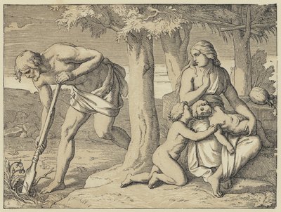 Le Destin du Travail, après La Chute (gravure) - English School