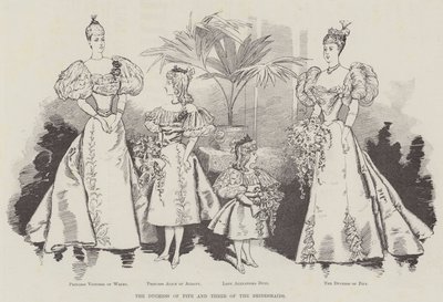 La duchesse de Fife et trois des demoiselles d