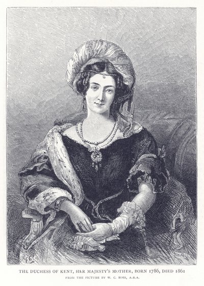 La Duchesse de Kent, Mère de Sa Majesté, née en 1786, décédée en 1861 - English School