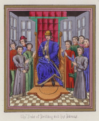 Le Duc de Bretagne et ses Barons - English School