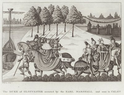 Le duc de Gloucester arrêté par le comte maréchal et envoyé à Calais - English School