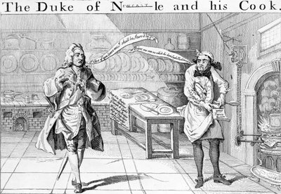 Le Duc de Newcastle et son Cuisinier, vers 1745 - English School