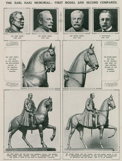 Le mémorial du comte Haig : premier modèle et second comparé - English School