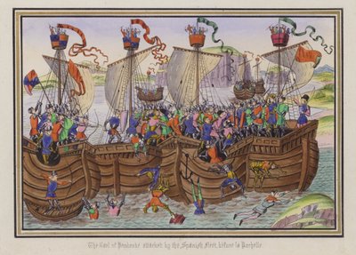 Le comte de Pembroke attaqué par la flotte espagnole, avant La Rochelle - English School