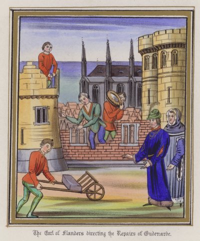 Le Comte de Flandre dirigeant les réparations d