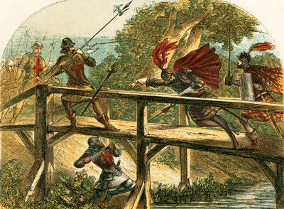 Le comte de Hereford transpercé par un soldat - English School