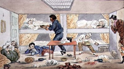 Les effets du mal de mer, vers 1825 - English School