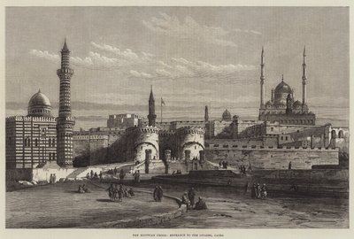 La crise égyptienne, entrée de la citadelle, Le Caire - English School