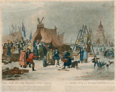 La foire sur la Tamise, 4 février 1814 - English School
