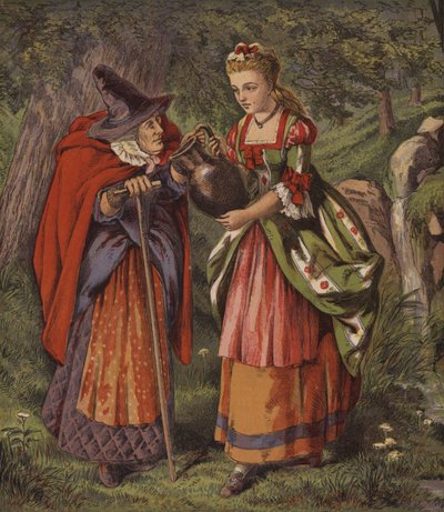 La fée à la fontaine, ou les deux filles - English School