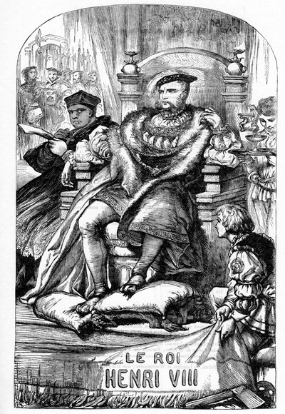 La célèbre histoire de la vie de Henri VIII - Illustration dans "Œuvres complètes de William Shakespeare" 1866 - English School