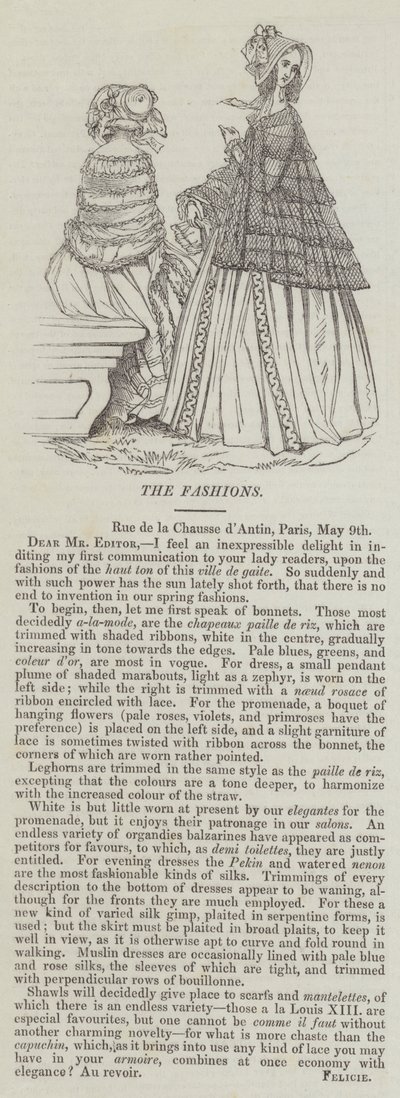 Les modes (gravure) - English School