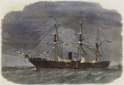 La corvette fédérale Tuscarora dans les eaux de Southampton - English School